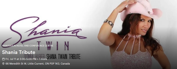 shania tribute concert