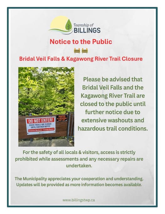 Bridal Veil Falls Closure